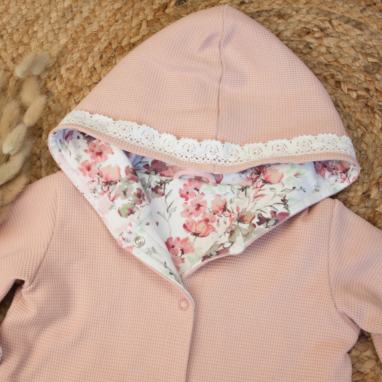Cardigan aus Waffelstrick Größe 56 bis 134 (Artikelnummer: H036W001)