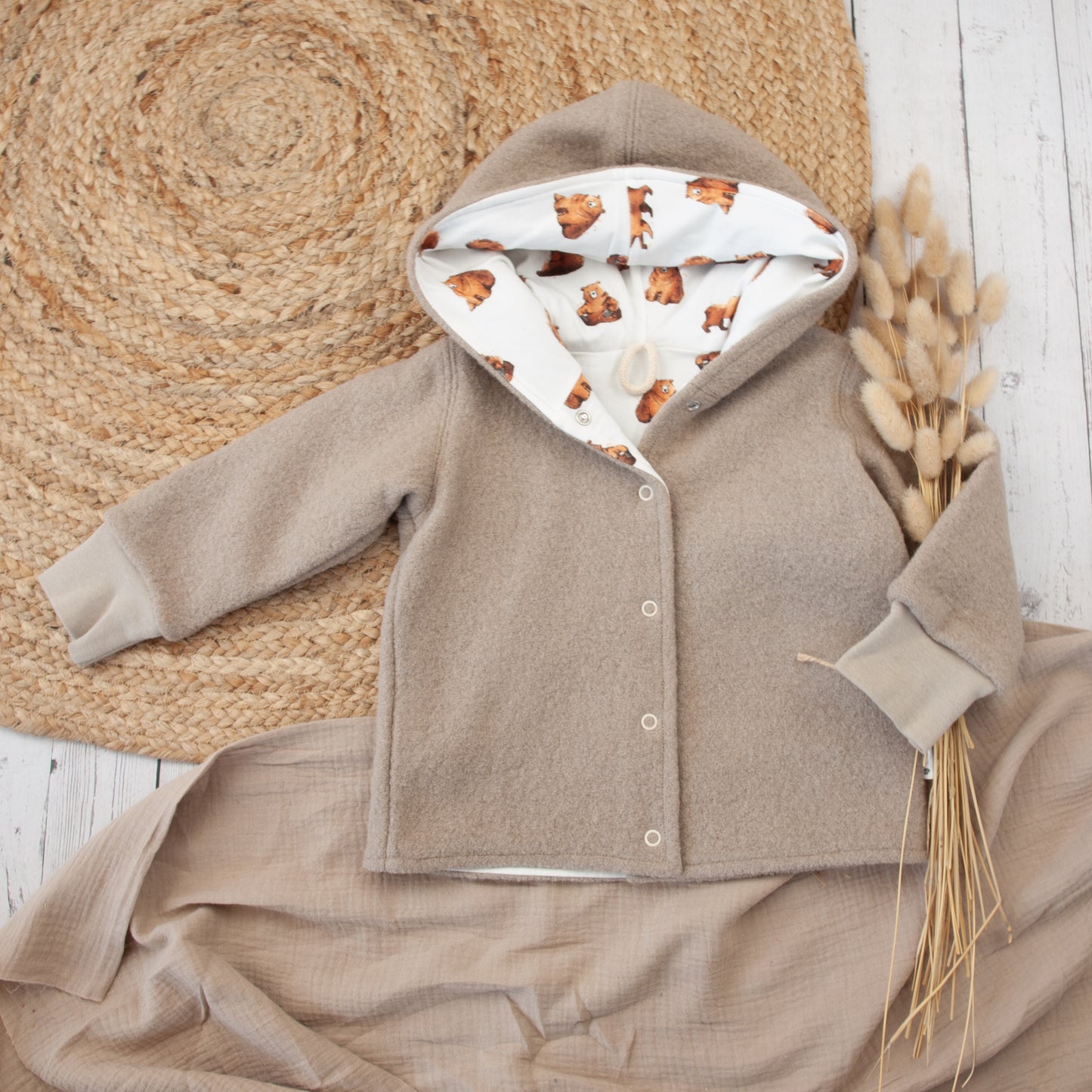 Walkjacke gefüttert Größe 74 bis 134 (Artikelnummer: H034W002)