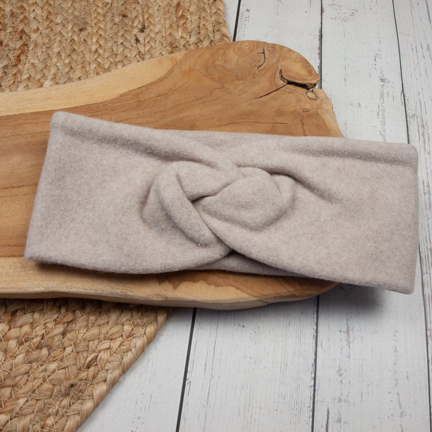 Knotenstirnband aus Baumwollfleece Kopfumfang 41/42 bis 57/58 (Artikelnummer: K040F001)