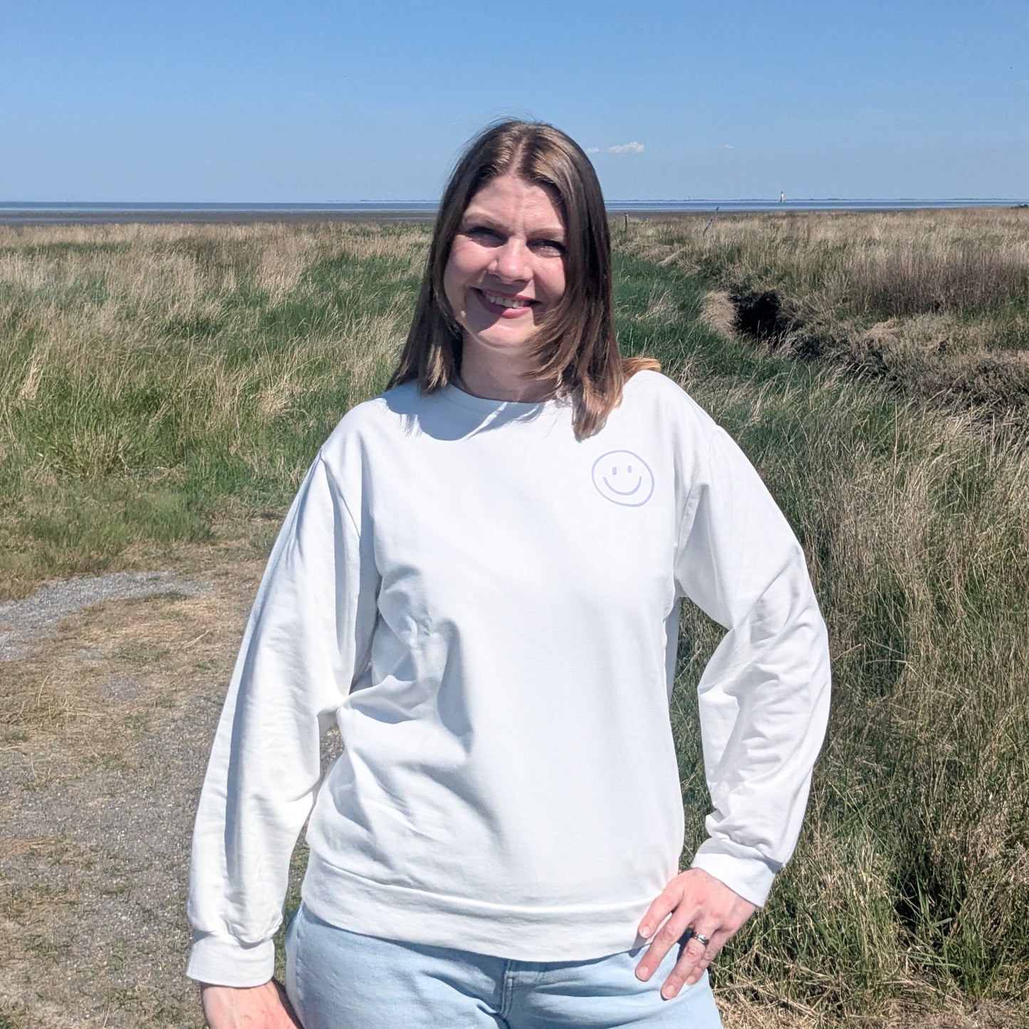 Loosefit Pullover Ladys mit Statement Größe XS bis XL (Artikelnummer: A064P027)