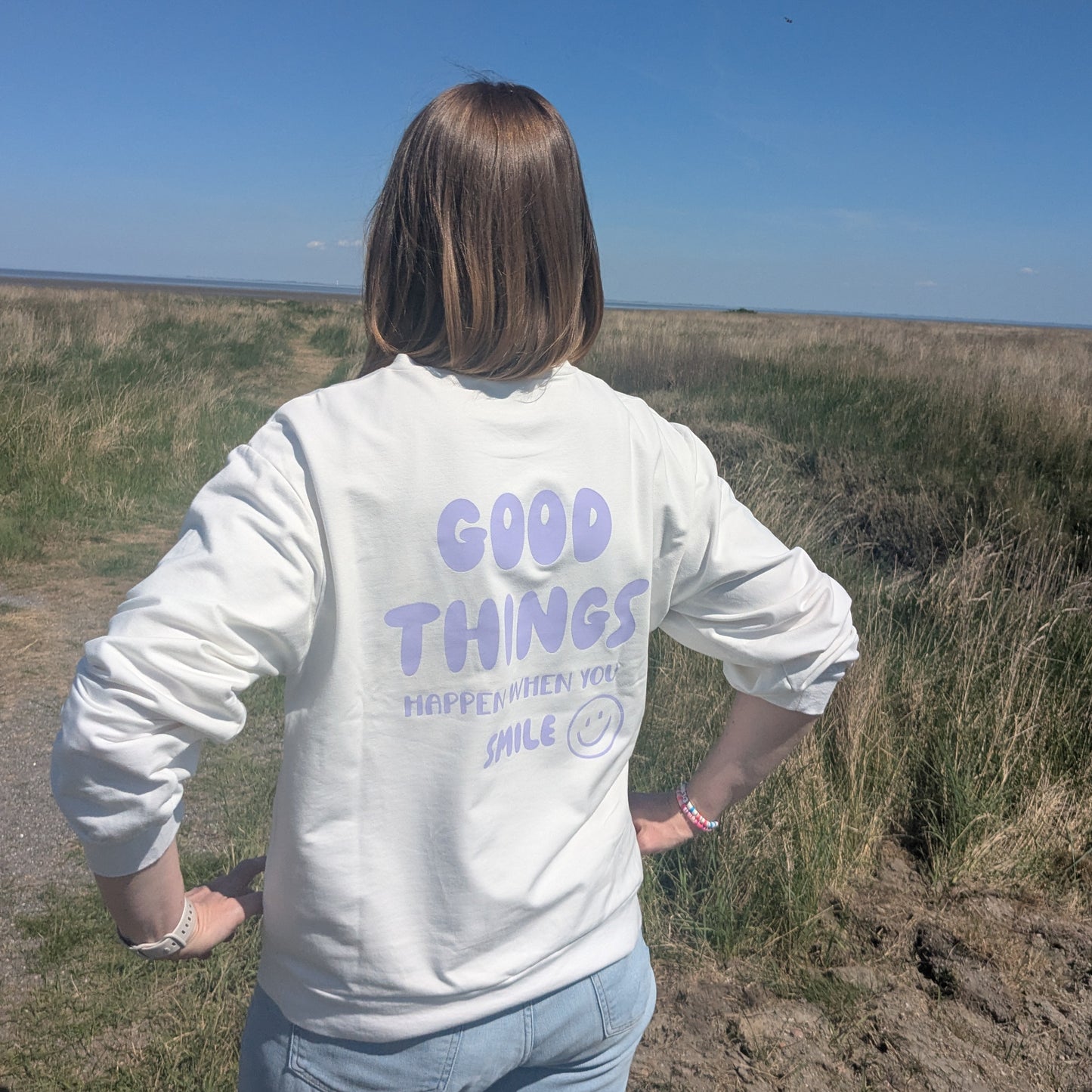 Loosefit Pullover Ladys mit Statement Größe XS bis XL (Artikelnummer: A064P027)
