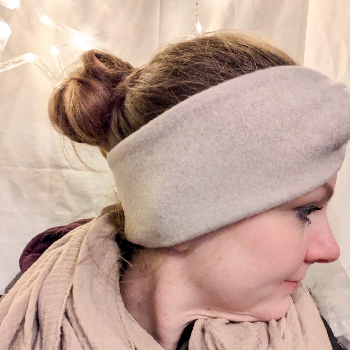 Knotenstirnband aus Baumwollfleece Kopfumfang 41/42 bis 57/58 (Artikelnummer: K040F001)