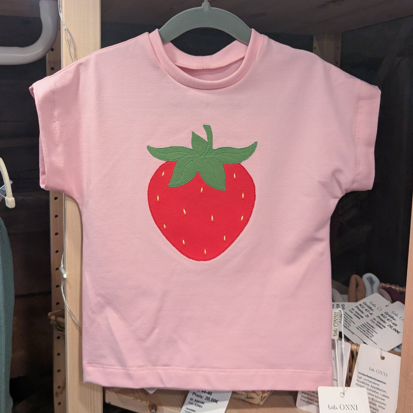 T-Shirt Loosefit Kids mit Erdbeere Größe 62 bis 164 (Artikelnummer: F033A039)