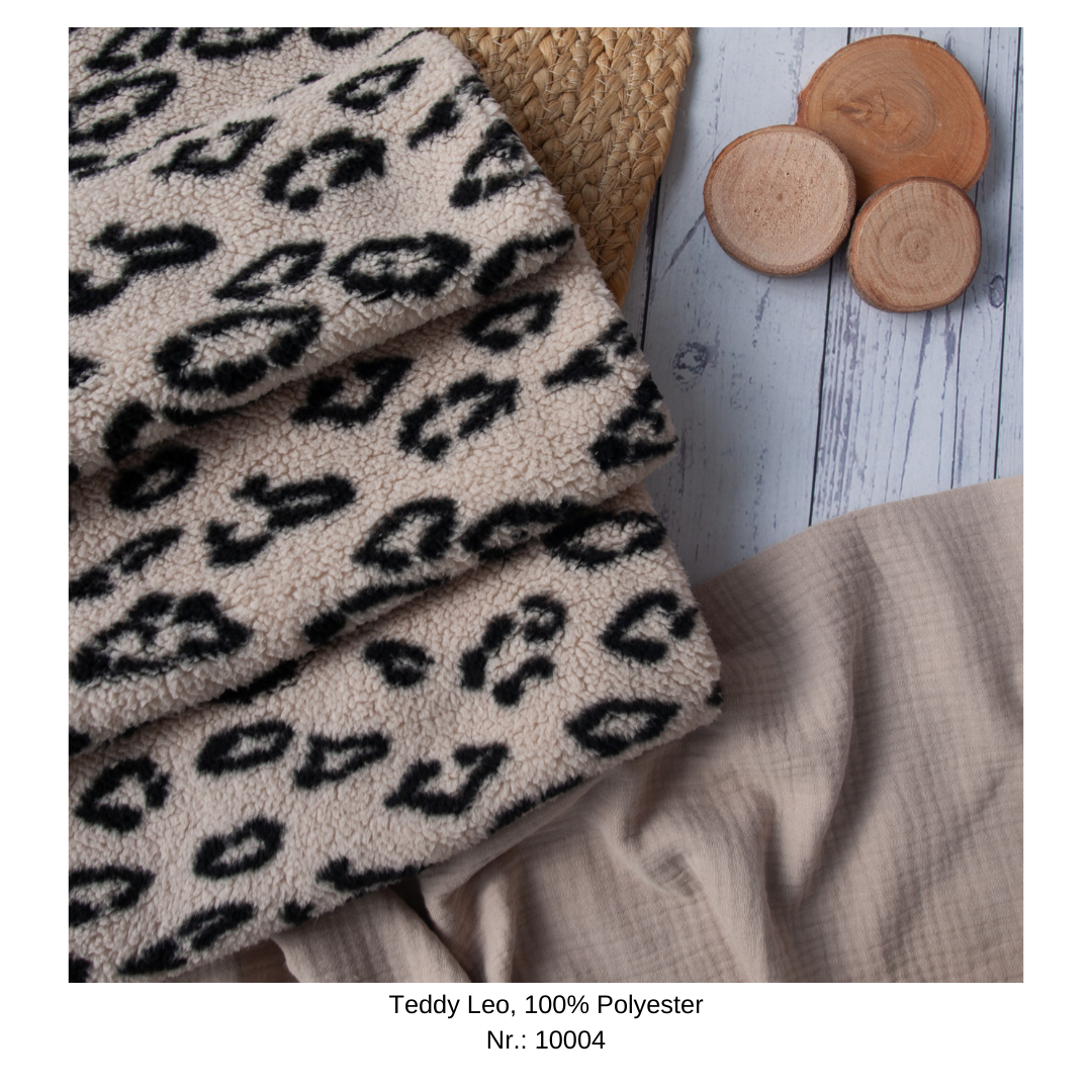 Knotenstirnband aus Teddyplüsch Kopfumfang 41/42 bis 57/58 (Artikelnummer: K040P001)