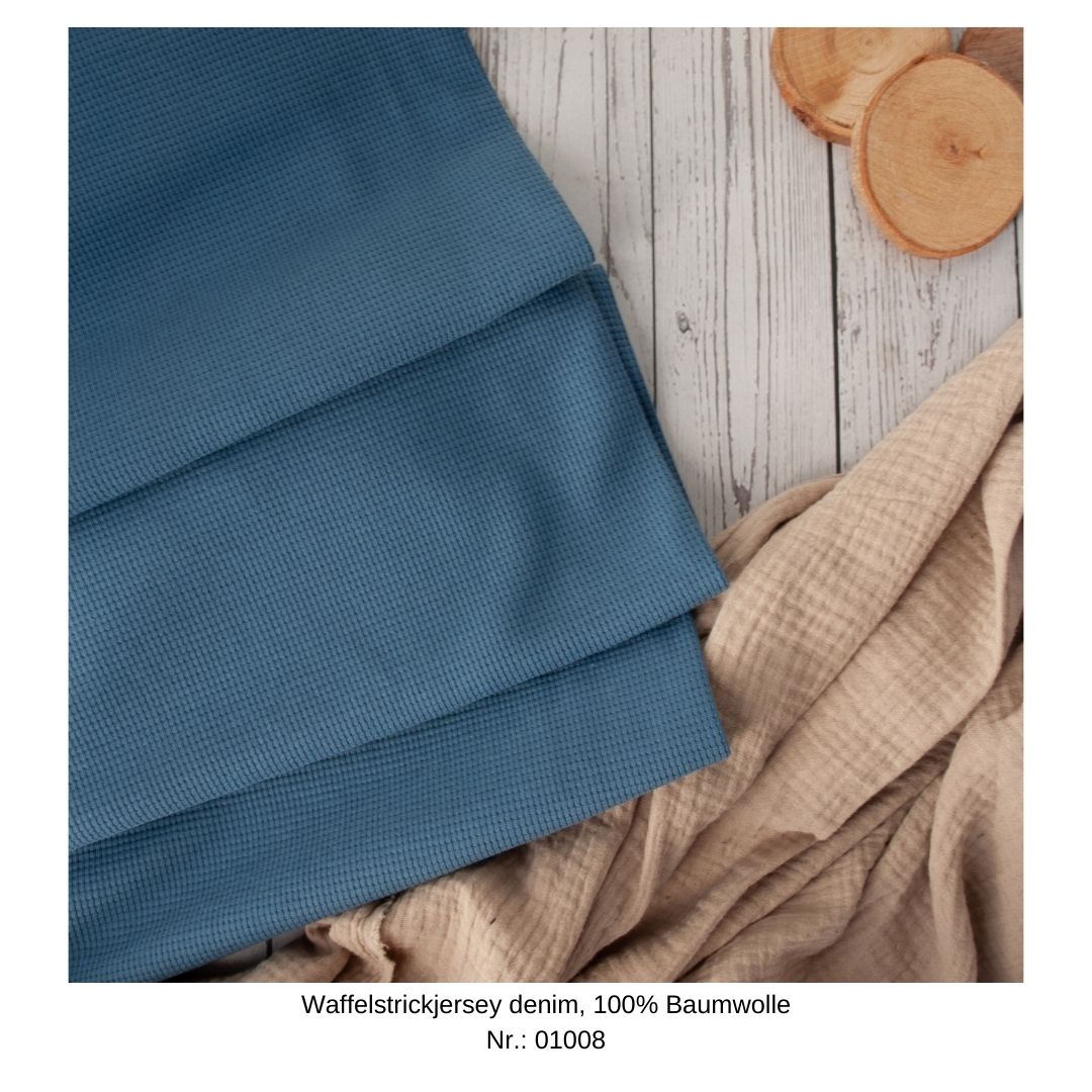 Cardigan gerafft aus Waffelstrick Größe 56 bis 134 (Artikelnummer: H037W001)