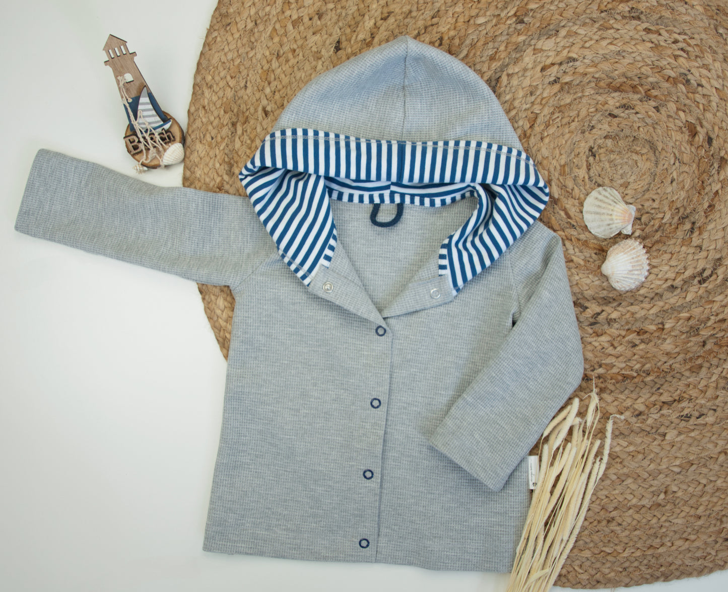 Cardigan aus Waffelstrick Größe 56 bis 134 (Artikelnummer: H036W001)