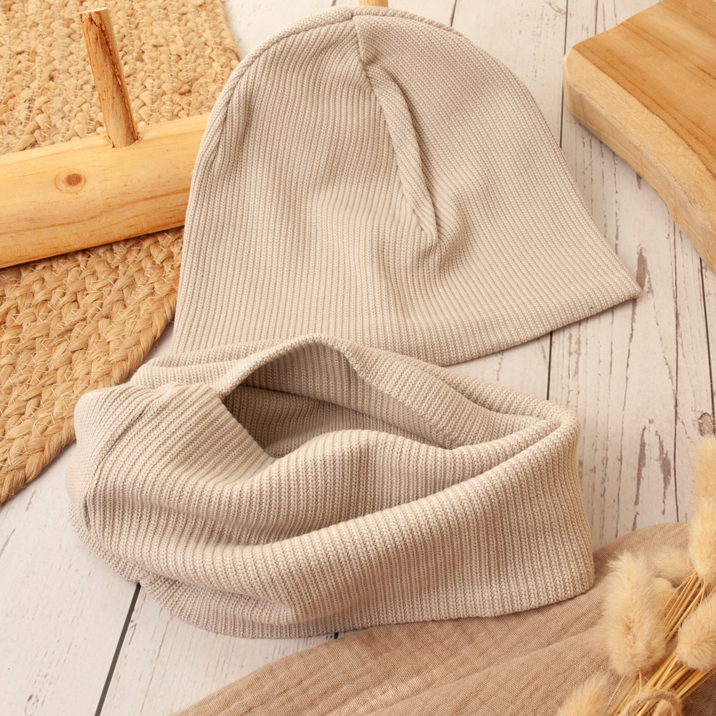 Beanie und Loop Kopfumfang 41-43 bis 53-55