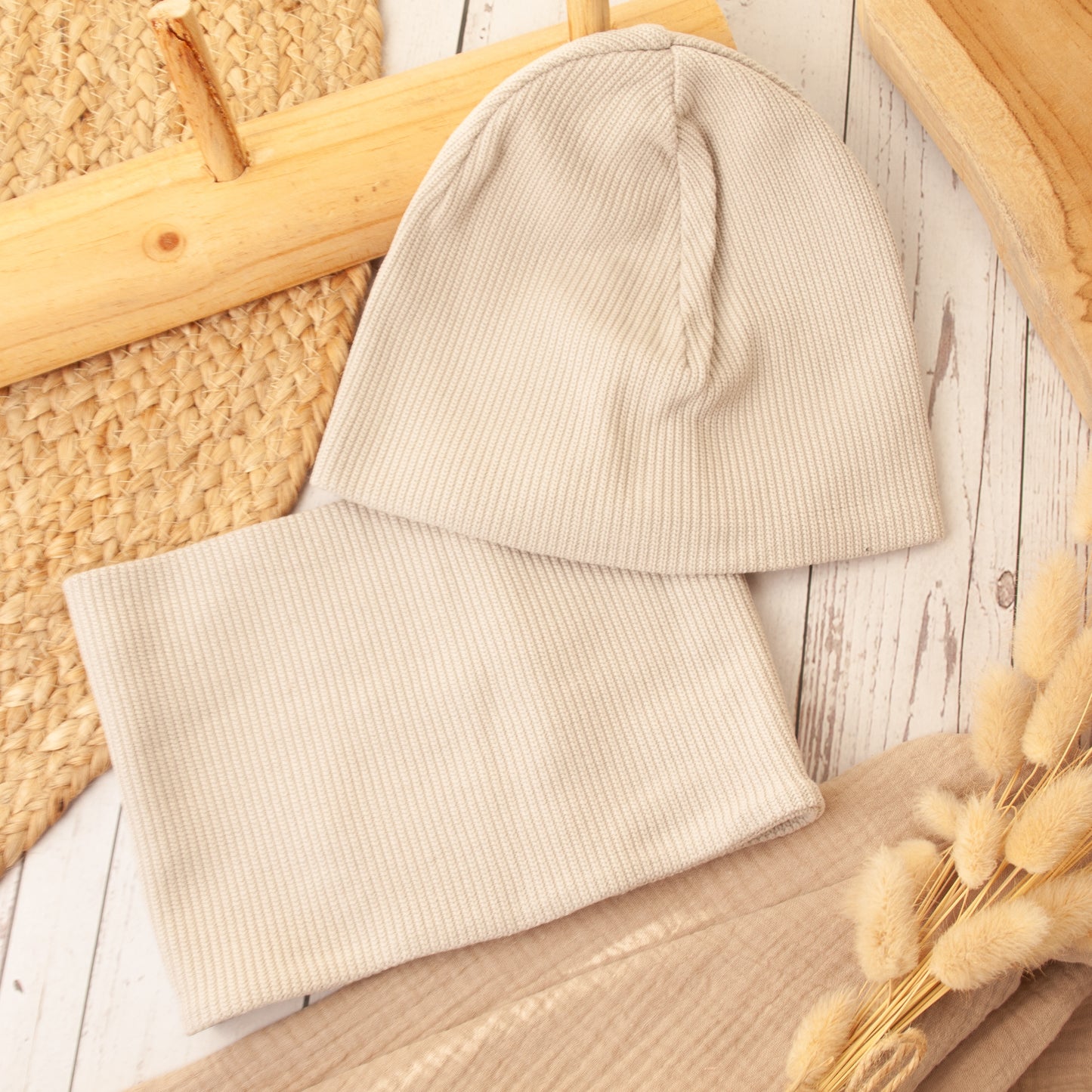 Beanie und Loop Kopfumfang 41-43 bis 53-55