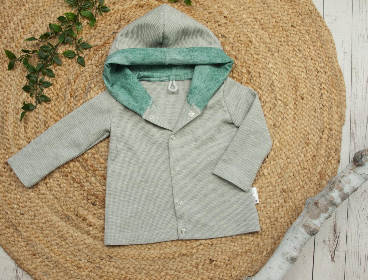 Cardigan aus Waffelstrick Größe 56 bis 134 (Artikelnummer: H036W001)