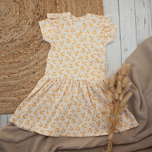 Rib-Kleid in Wickeloptik kurze oder lange Ärmel Größe 62 bis 134 (Artikelnummer: D028R001)