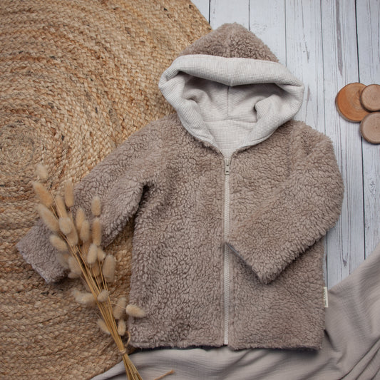 Teddyjacke gefüttert Größe 74 bis 134 (Artikelnummer: H034P001)